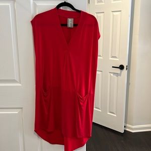 Anthropologie Dolan Red Short Sleeve Tunic Dress